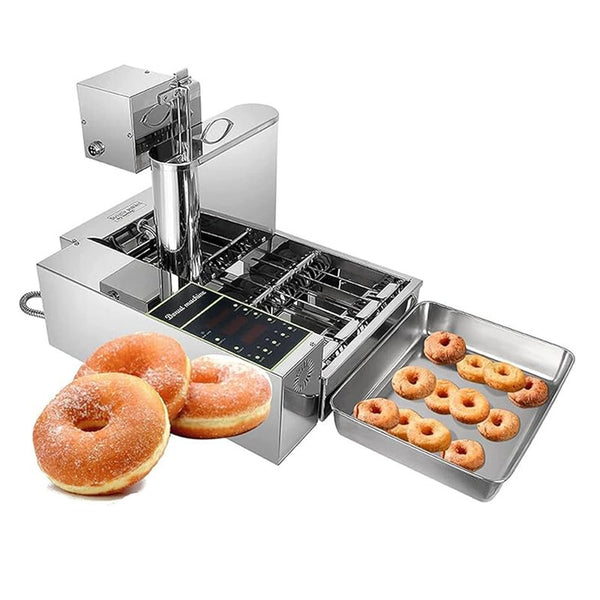 Commercial Automatic Donut Making Machine 5.5L Hopper Donut Maker 4 Row 1800p/h