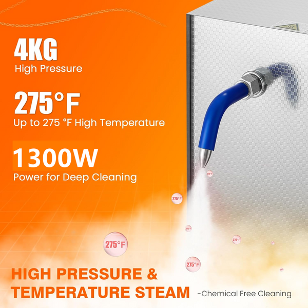 2L 1300W Jewelry Steam Cleaner Gem Washer Commercial Cleaning Tool Stainless Top