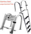4 Steps Boat Ladder Telescoping Telescopic Yacht/Pontoon Ladder Boarding Ladder