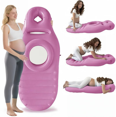 Pregnancy Mattress Inflatable Pillow Full Body Maternity Airbed with Hole Gifts