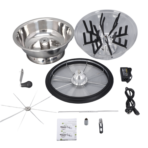 Automatic Bud Leaf Bowl Trimmer 16/24' Electric Twisted Spin Cut Stainless Steel