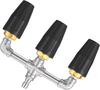 Triple Turbo Pressure Washer Nozzle 4000 PSI 1/4" Quick Connect M22 Brass Head