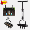 Manual Lawn Aerator Coring w/ Soil Track Tray &3 Core Portable Core Aerator Tool