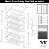 50 Can Spray Paint Storage Rack Aerosol Storage Cart Rolling Spray Bottle Holder