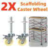 2X Scaffold Scaffolding Adjustable Caster Wheels 6" Heavy Duty Industrial Wheels