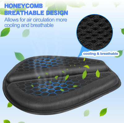Motorcycle Seat Foldable 3D Honeycomb Gel Seat Cushion Pressure Relief Air Pad