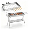 Outdoor Folding BBQ Grill Stove Charcoal Picnic Camping & Automatic Rotary Grill