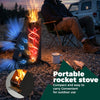 Rocket Stove for Cooking Portable Wood Fire Burning Camping Backyard Cooking BBQ