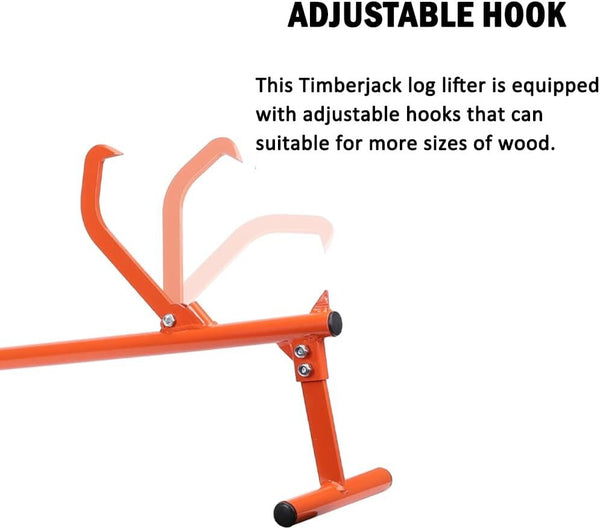 51" Timber Jack Cant Hook Log Roller Tool with Log Hook for Tree Felling Logging