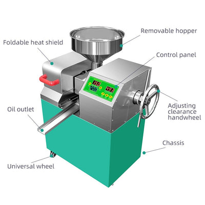 Fully Automatic Oil Press Machine 9-15kg/hCold & Hot Adjustable Oil Extractor