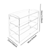 2/3 Tier Acrylic Display Case for Collectibles Figures Cupcake Dustproof Cabinet