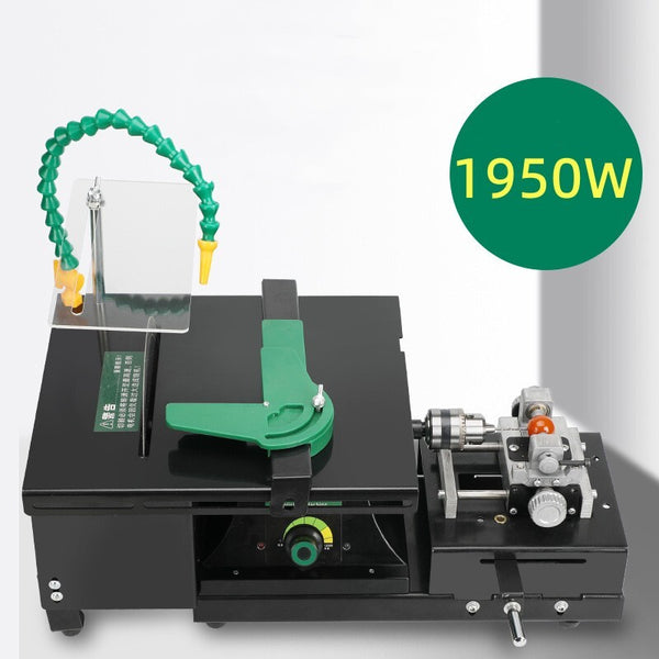 1950W Gem Jewelry Rock Cutting Bench Lathe Table Saw Punching Polisher Machine