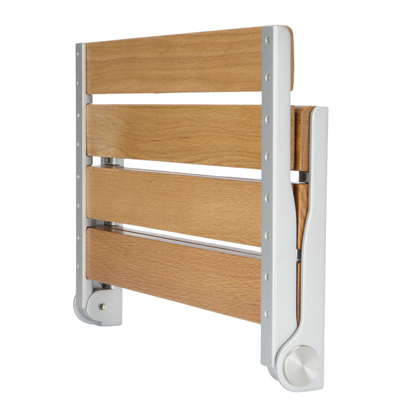 Foldable Wall-Mount Shower Seat Fold Down Shower Bench Chair for Elderly 440lbs
