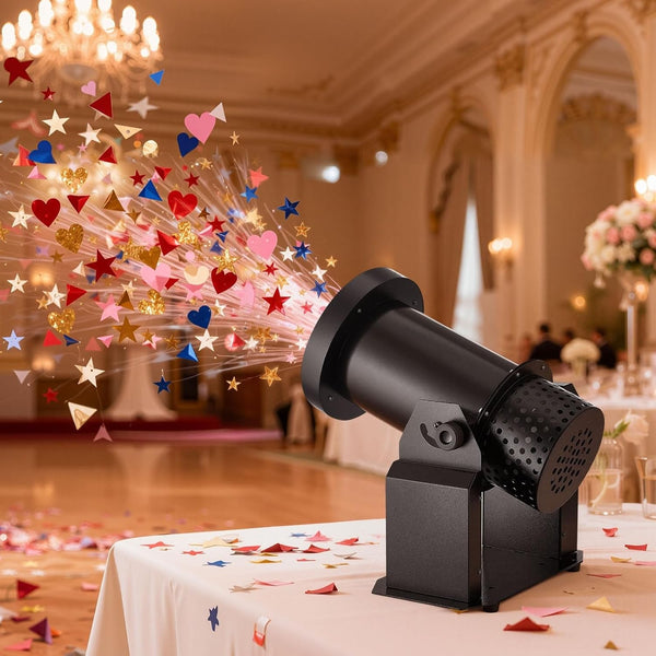 1500W Party Confetti Cannon Launcher LED Confetti Machine Stage Effect Show AU