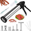 Beef Jerky Gun Beef Stick Maker Sausage Cannon Kit w/Cleaning Tool Stainless