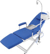 Portable Folding Dental Chair Dental Office Chair with LED Lamp Waste Basin Tray