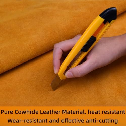Cowhide Leather Welding Apron Long Heavy Duty Welding Clothes Suit with Sleeves