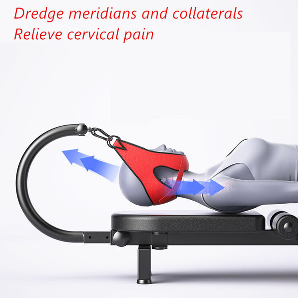 Lumbar Traction Bed Table Cervical Spine Stretching Therapy Massage Pain Relief