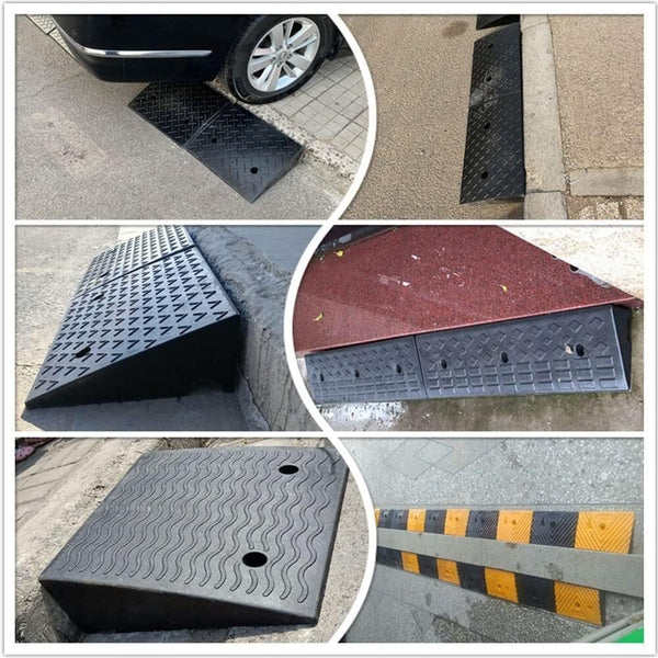 Non-Slip Wheelchairs Ramp for Curb/Doorways/Driveway/Steps 10cm Rise Load 3tons