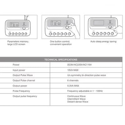EMS Electro Stimulator TENS Acupuncture Massager Physiotherapy Muscle Therapy AU