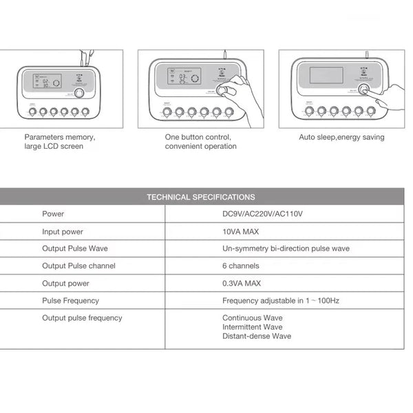 EMS Electro Stimulator TENS Acupuncture Massager Physiotherapy Muscle Therapy AU