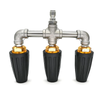 Triple Turbo Pressure Washer Nozzle 4000 PSI 1/4" Quick Connect M22 Brass Head
