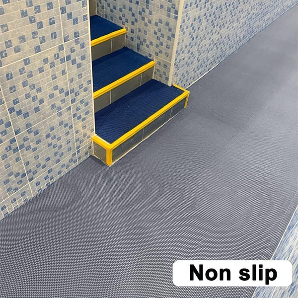 Drainage Non-slip Mat Pool Flooring Mat Swimming Pool PVC Splash Matting 5m*0.9m