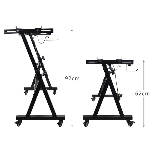 Piano Keyboard Stand Adjustable Folding Set Z Style Keyboard Stand with Wheels