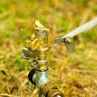 Heavy Duty Brass Impact Sprinkler Head with Nozzles 1/2" Lawn Garden Irrigation