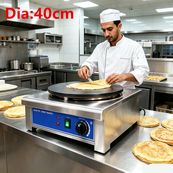 3000W Commercial Crepe Maker 40cm Electric Pancake Baking Pan Non-Stick AUPLUG