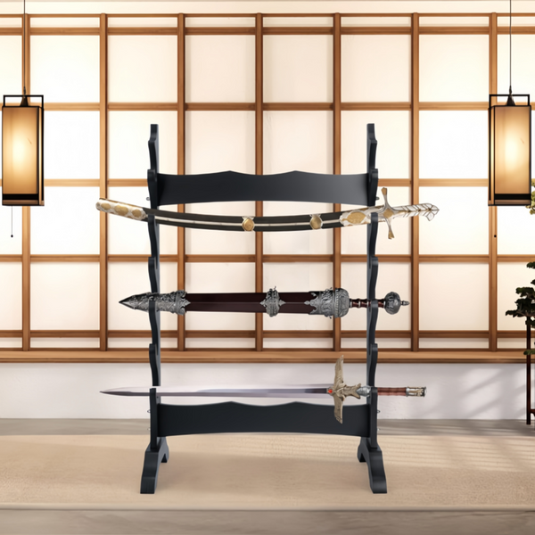 6 Tier Sword Stand Sword Display Stand Samurai Sword Katana Sword Set with Stand