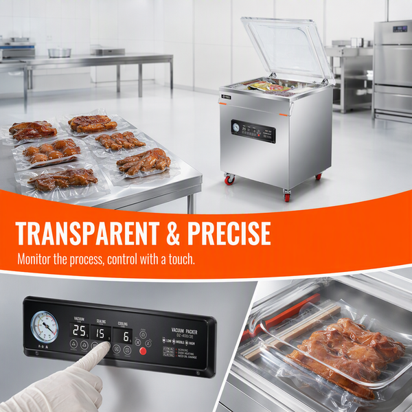 Heavy Duty Full Automatic Chamber Vacuum Sealer Machine Dry Wet Food Packing