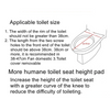 Toilet Seat Risers Raised Toilet with Armrest Adjustable Height for the Elderly
