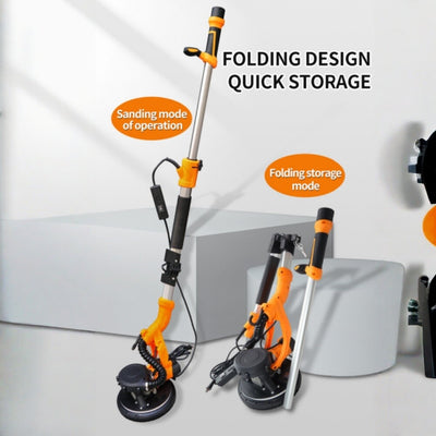 1200W Electric Drywall Sander Foldable Dust Free Wall Sander with Vacuum Bag