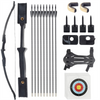 53" Archery Takedown Recurve Bow Set 40lbs Hunting Bow Arrows Target Shooting AU