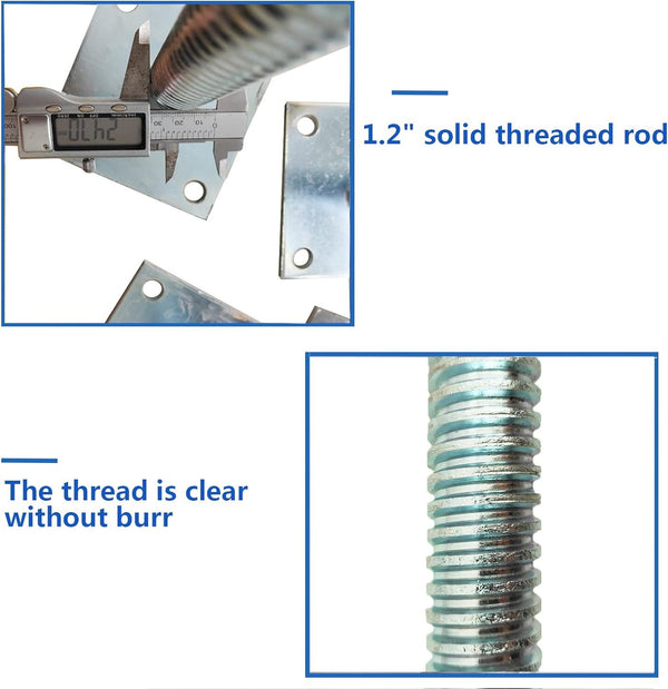 4 Pcs Scaffolding Adjustable Leveling Jack Steel Screw Large Bearing Capacity