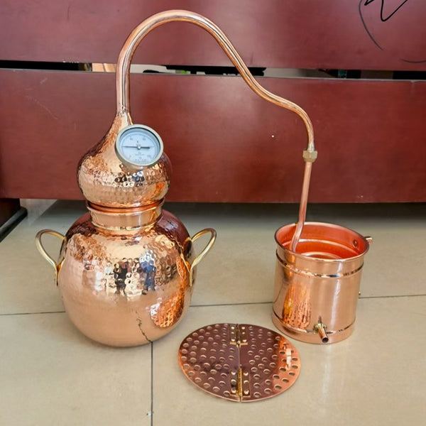 Copper Distiller Essential Oil Extraction Chamomile Mugwort Homemade Hydrosols