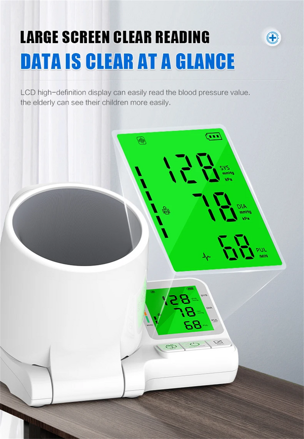 Automatic Blood Pressure Monitor Upper Arm Electronic Sphygmomanometer BP LCD