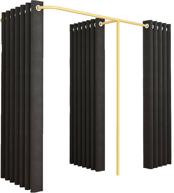 Clothing Store Fitting Room 3 Curtains Privacy Changing Room 200*100*200cm AU