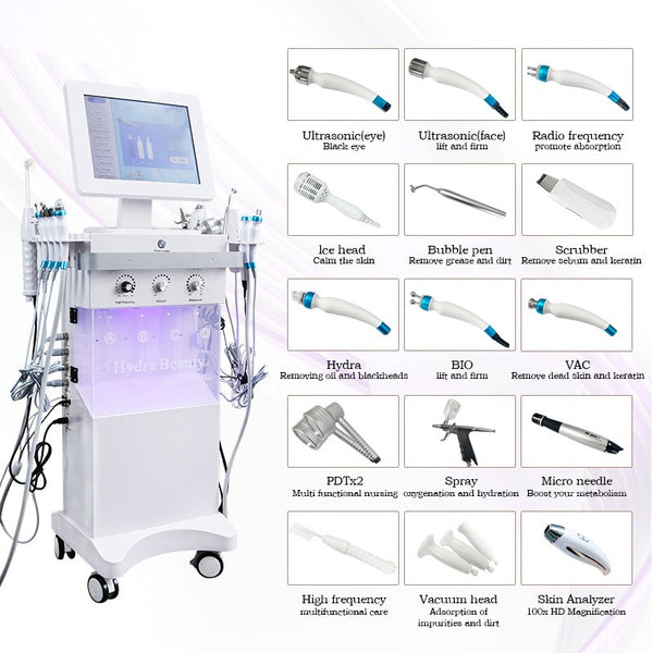 15In1 Hydra Spa Facial Beauty Machine Hydro Dermabrasion Skin Analyzer Face Care