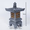 Garden Ornament Lamp Pagoda Sculpture Zen Palace Lantern Outdoor Decor Light
