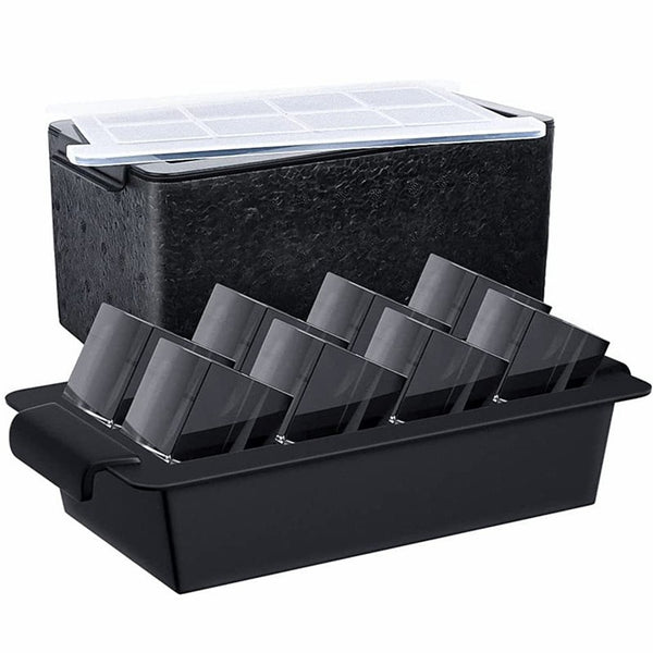 Clear Ice Cube Tray for Whiskey 2 Inch Clear Ice Cube Maker - Silicone Lar