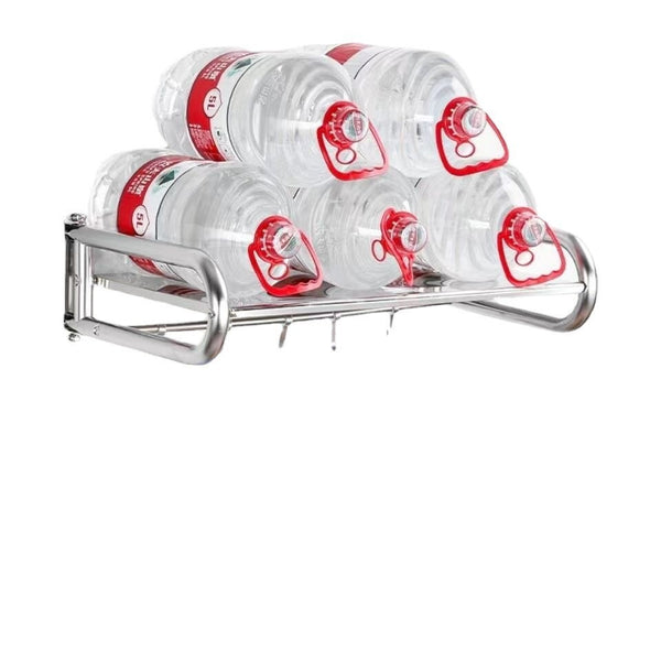 Wall Mounted Microwave Shelf Oven Deck with Hooks Stainless Steel Oven Organizer