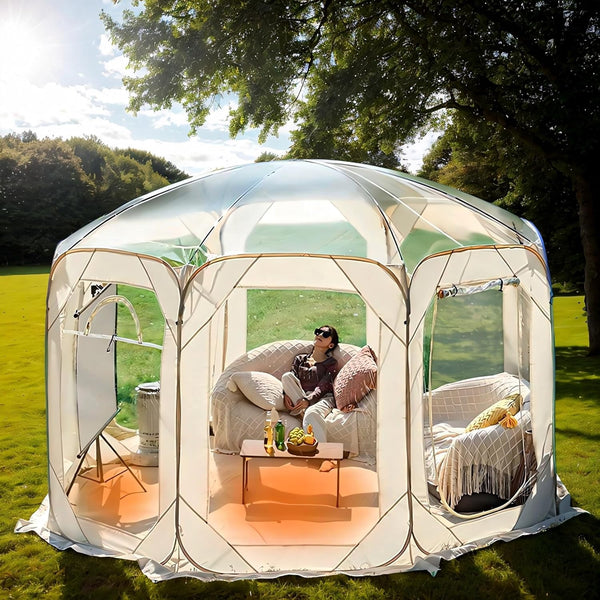 Clear Pop Up Bubble Tent Waterproof PVC Instant Setup Camping Shelter Outdoor