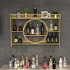 3-Tier Metal Wine Rack w/LED Light Wine Bottle Shelf For Home Bar Display 1.2m