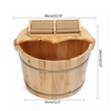 Wooden Foot Bucket Foot Basin with Lid Foot Massagers Soaking Basin Pedicure Tub