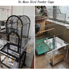 Acrylic Parrot Feeder Parrots Perch Stand Cage Automatic Bird Feeder Transparent