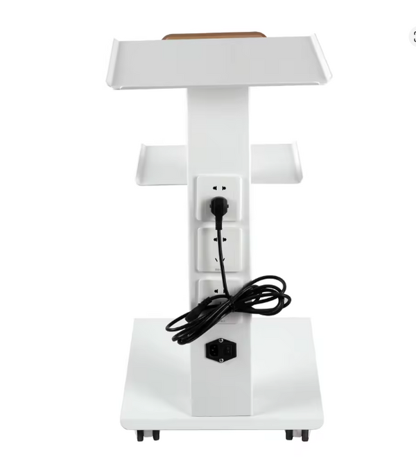 Medical Trolley Stand Dental Oral Scanner Holder W/Sockets 3 Layers Mobile Table