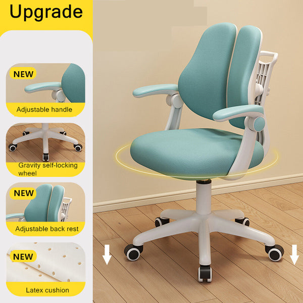 Kids Study Chair Ergonomic Desk Chair Computer Task Chair W/ Back Rest Support