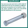2X 25mm Mini Excavator Pins Replaceable Mini Digger Bucket Link Pin Attachments
